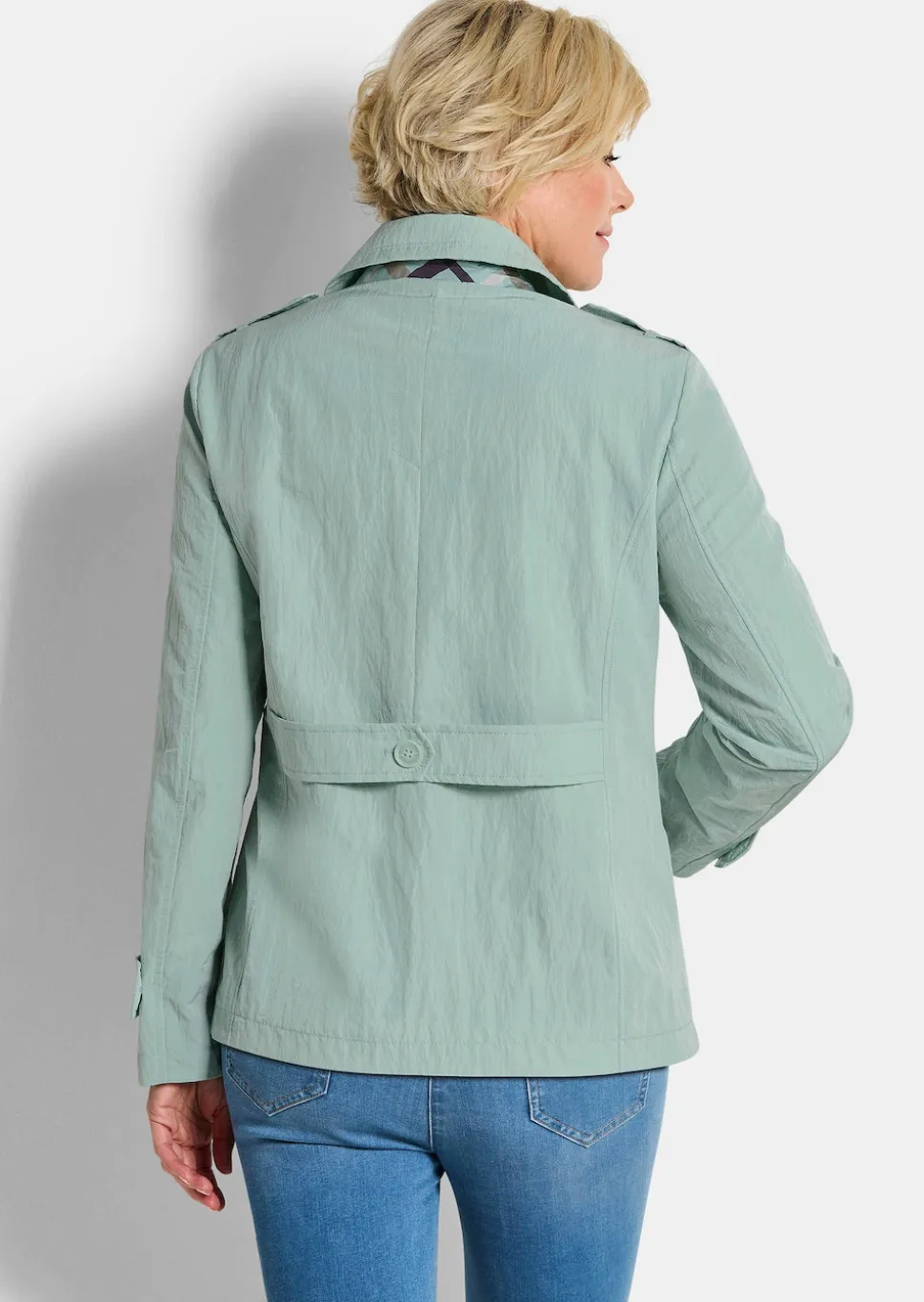 Trench-Jacke in Crash-Optik