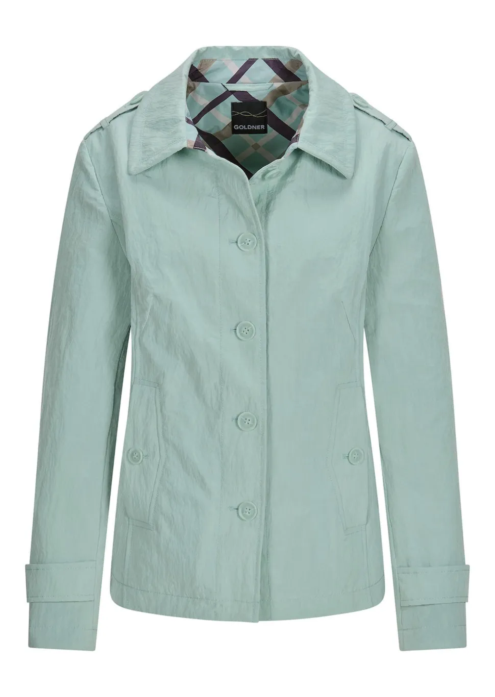 Trench-Jacke in Crash-Optik