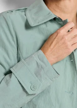 Trench-Jacke in Crash-Optik