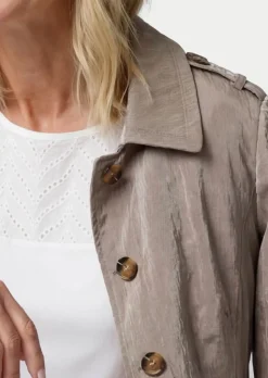 Trench-Jacke in Crash-Optik