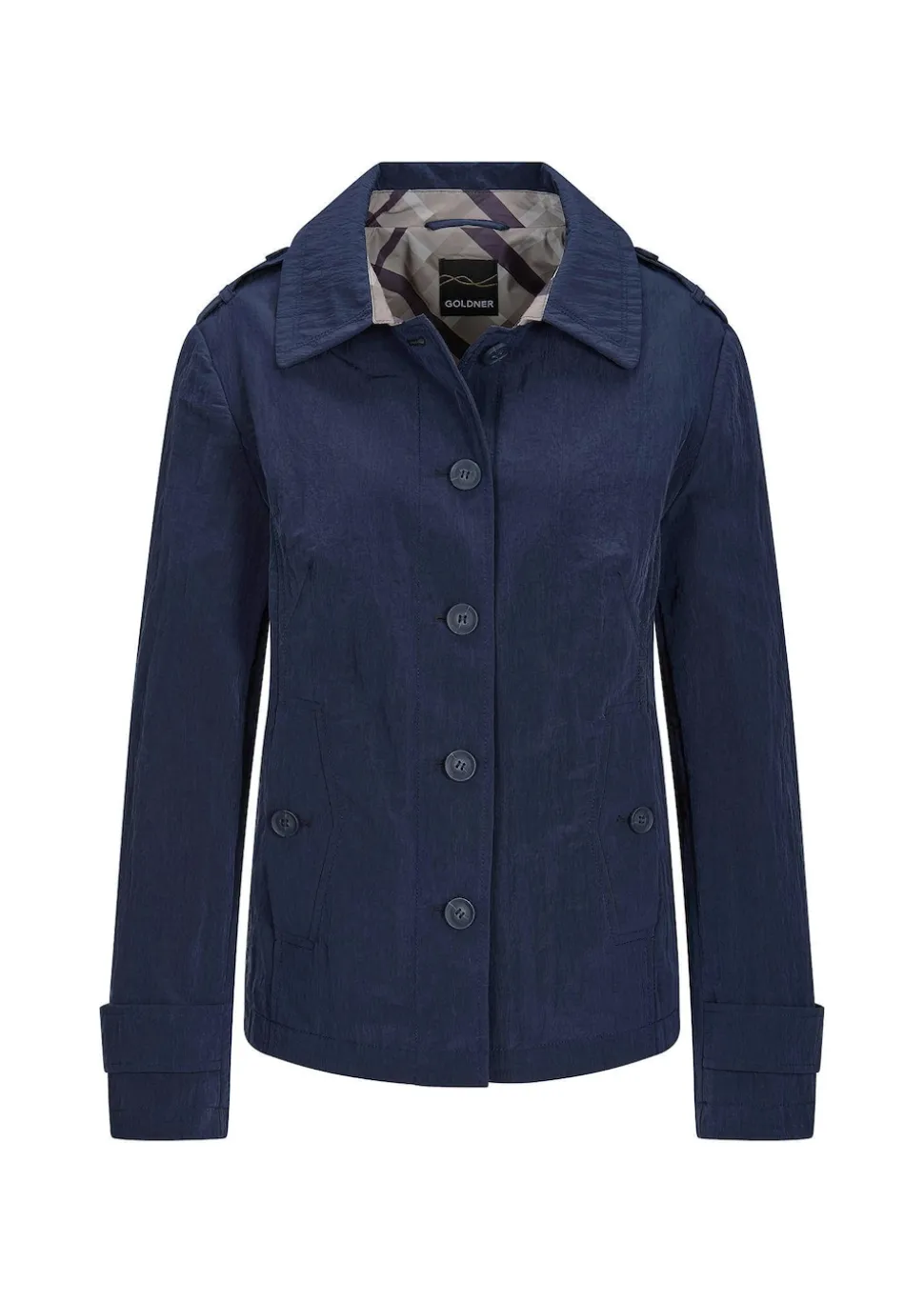 Trench-Jacke in Crash-Optik