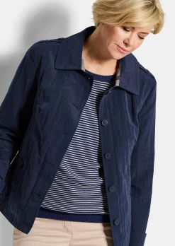 Trench-Jacke in Crash-Optik