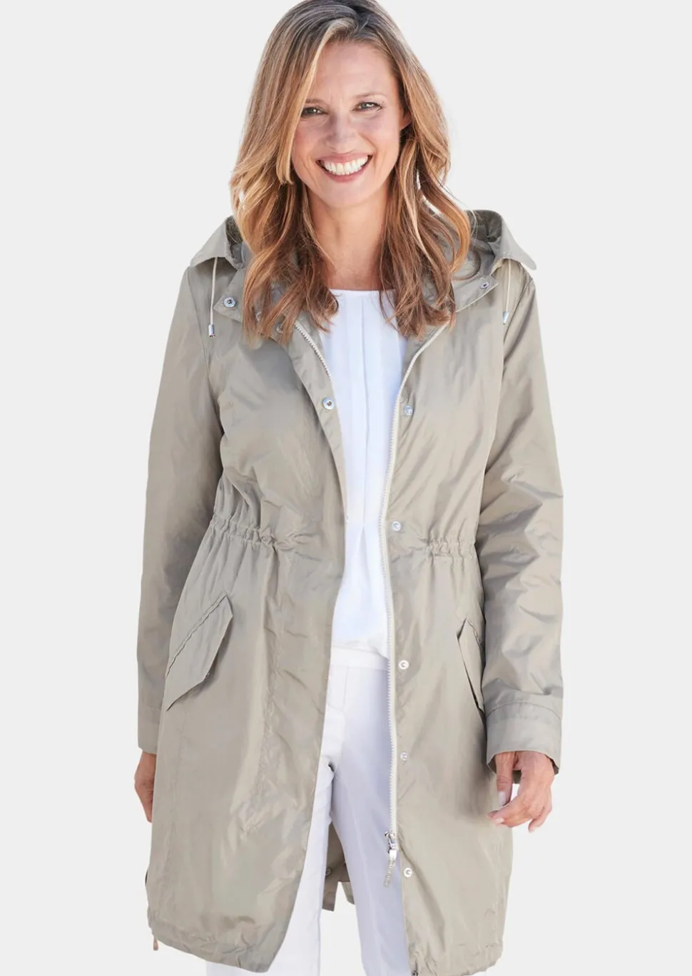 Trendiger leichter Regen Parka aus funktionalem Material