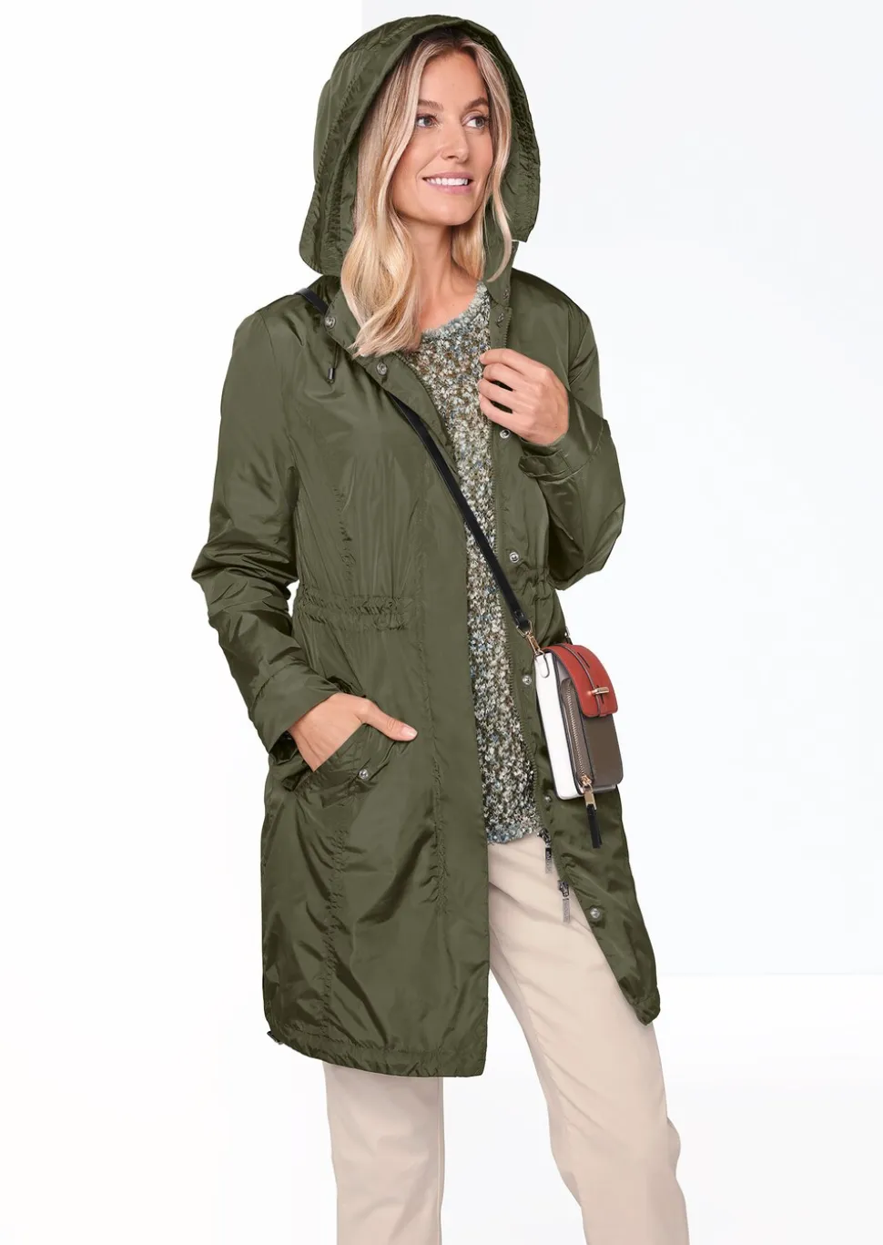 Trendiger leichter Regen Parka aus funktionalem Material