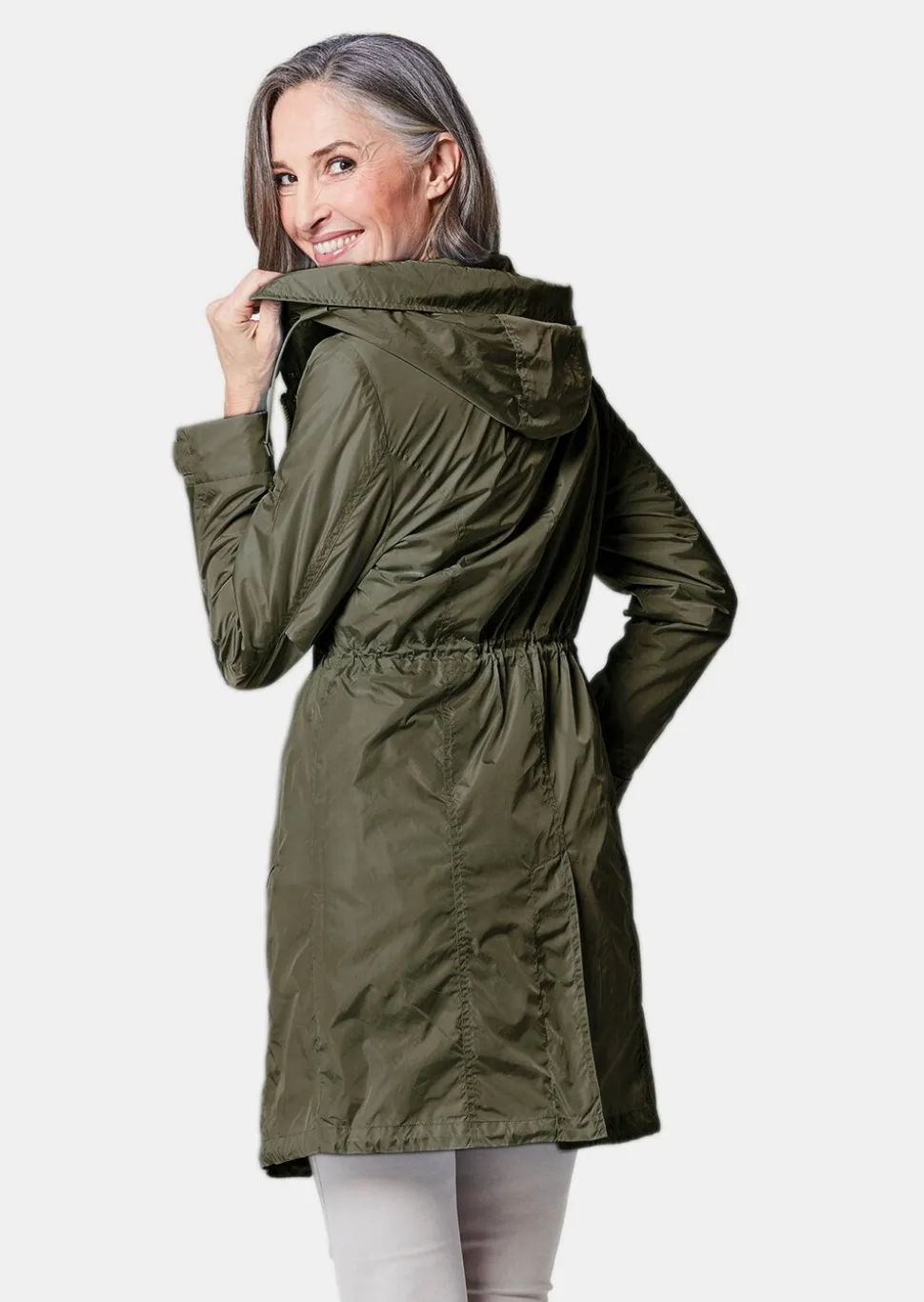 Trendiger leichter Regen Parka aus funktionalem Material