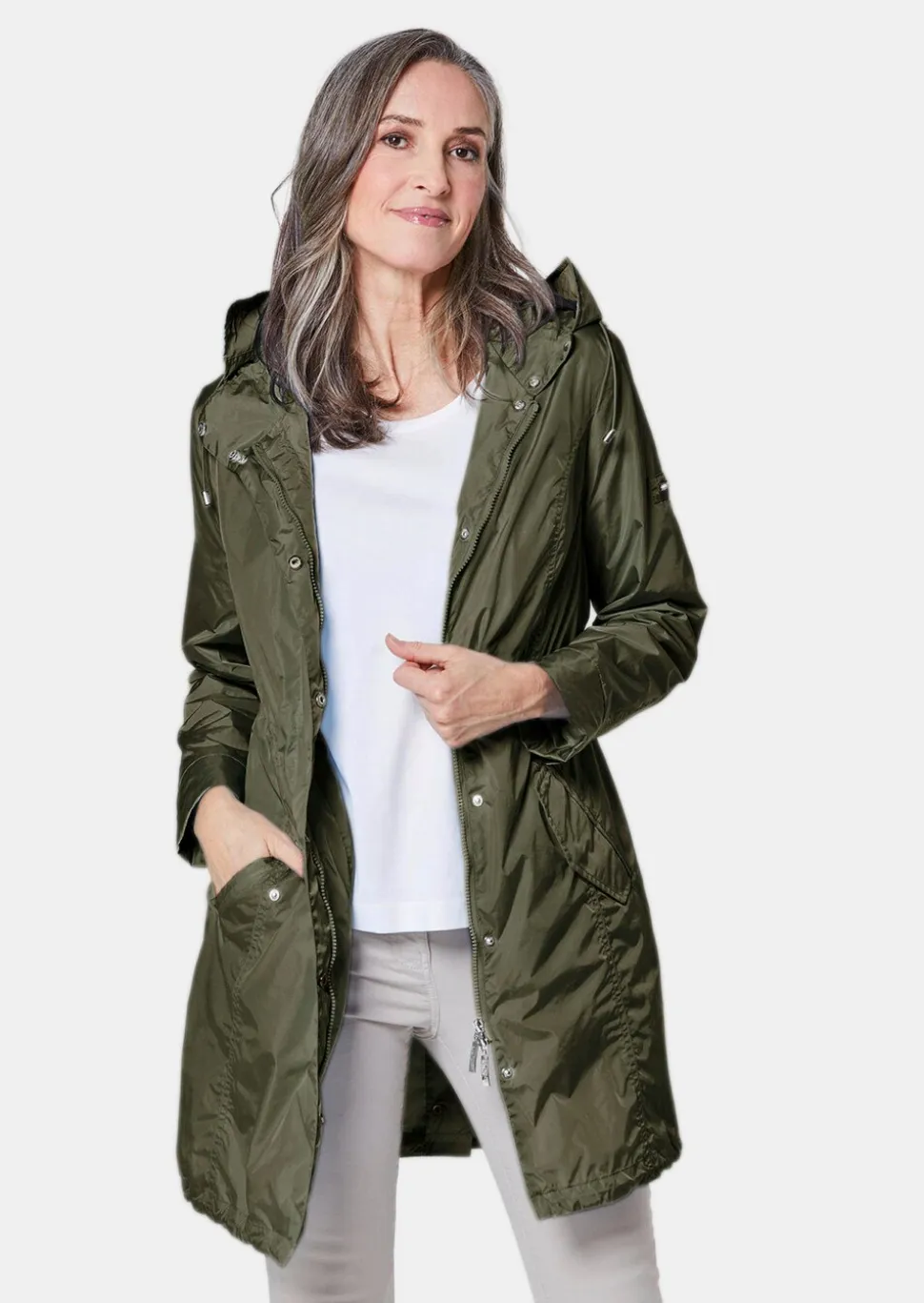 Trendiger leichter Regen Parka aus funktionalem Material