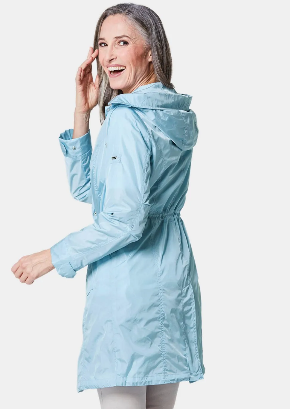 Trendiger leichter Regen Parka aus funktionalem Material