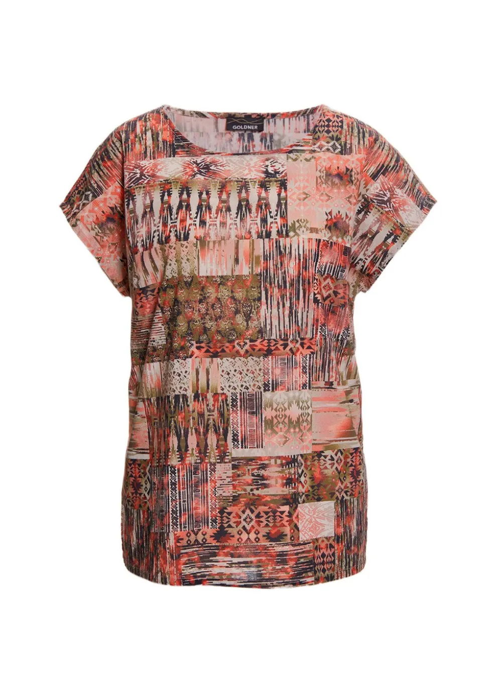 Ultraleichte Druckbluse aus reiner Baumwolle