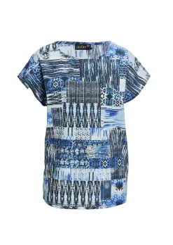 Ultraleichte Druckbluse aus reiner Baumwolle