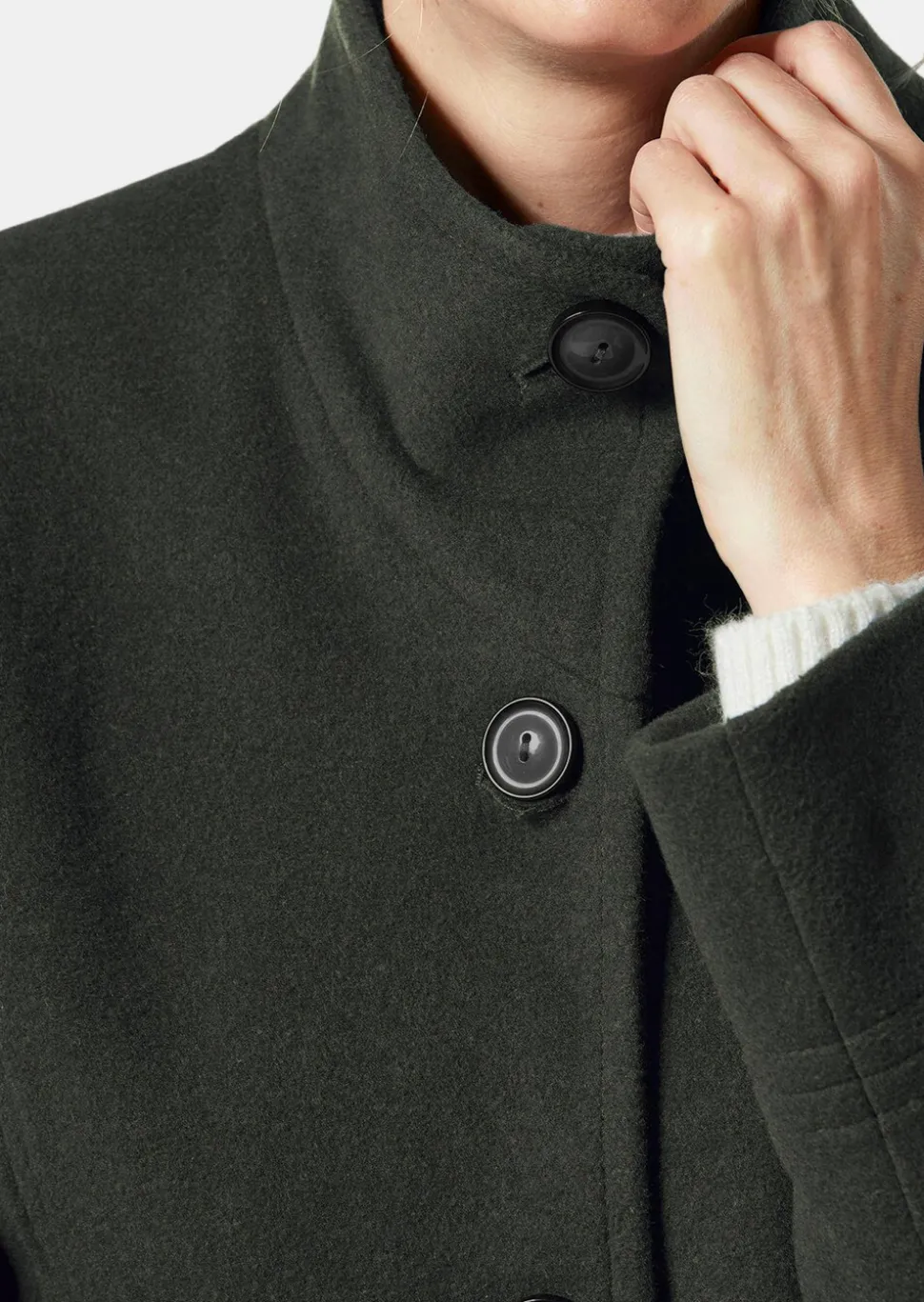 Unentbehrliche Wolljacke mit feinen Details