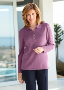 Unkomplizierter Pullover mit Polokragen