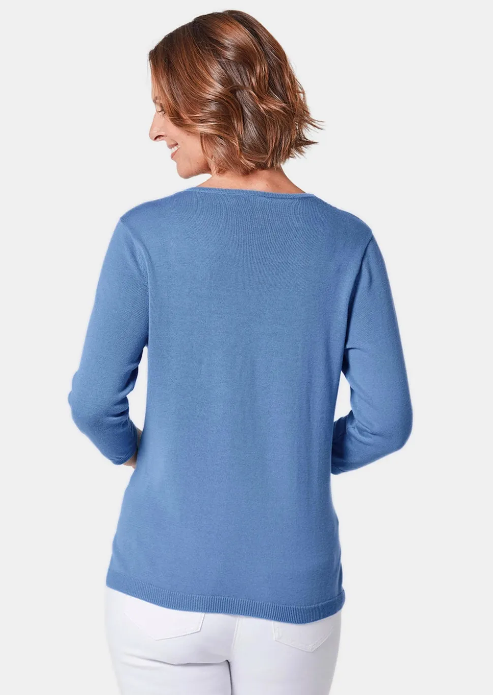 Unkomplizierter Pullover mit V-Ausschnitt