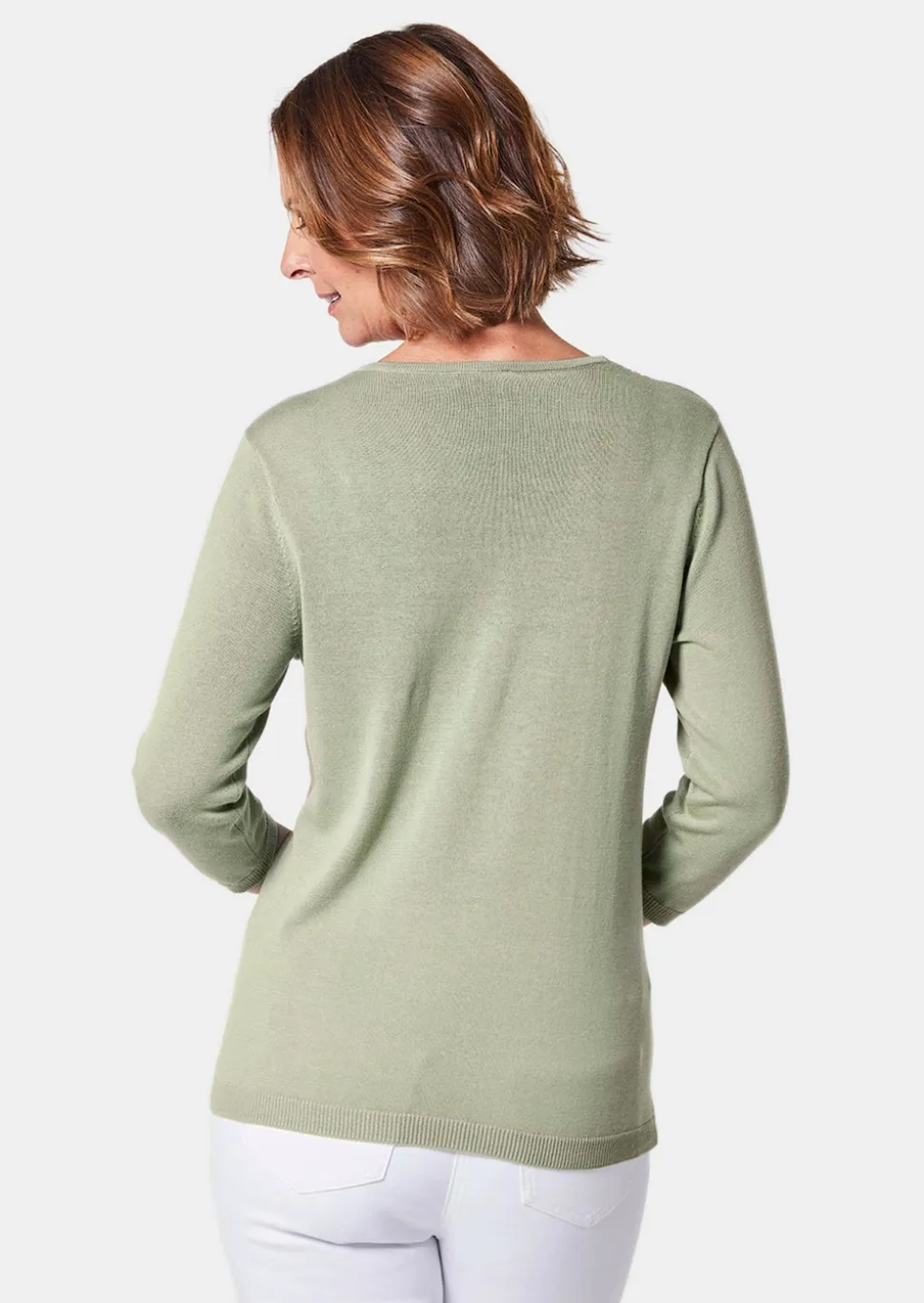 Unkomplizierter Pullover mit V-Ausschnitt