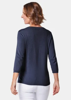 Unkomplizierter Pullover mit V-Ausschnitt