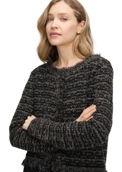 Verkürzter Cardigan mit Pailletten