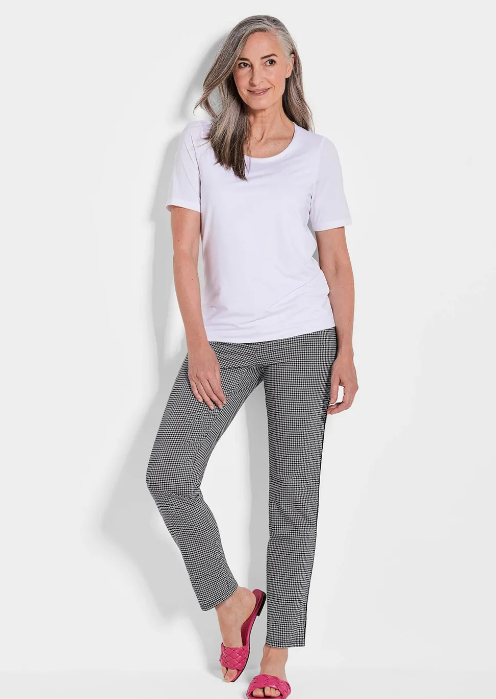Vichy-Hose LOUISA in Seersucker Qualität
