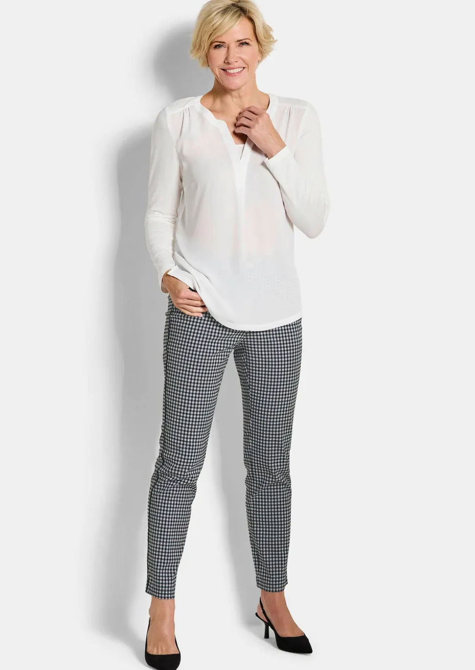 Vichy-Hose LOUISA in Seersucker Qualität
