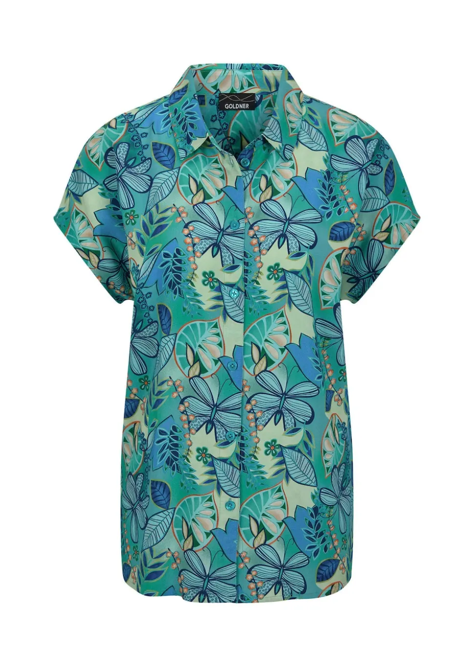 Viskose-Bluse mit Knopfleiste