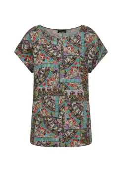Viskose-Bluse mit Orient-Print