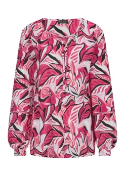 Viskose-Bluse mit Statement-Ärmeln