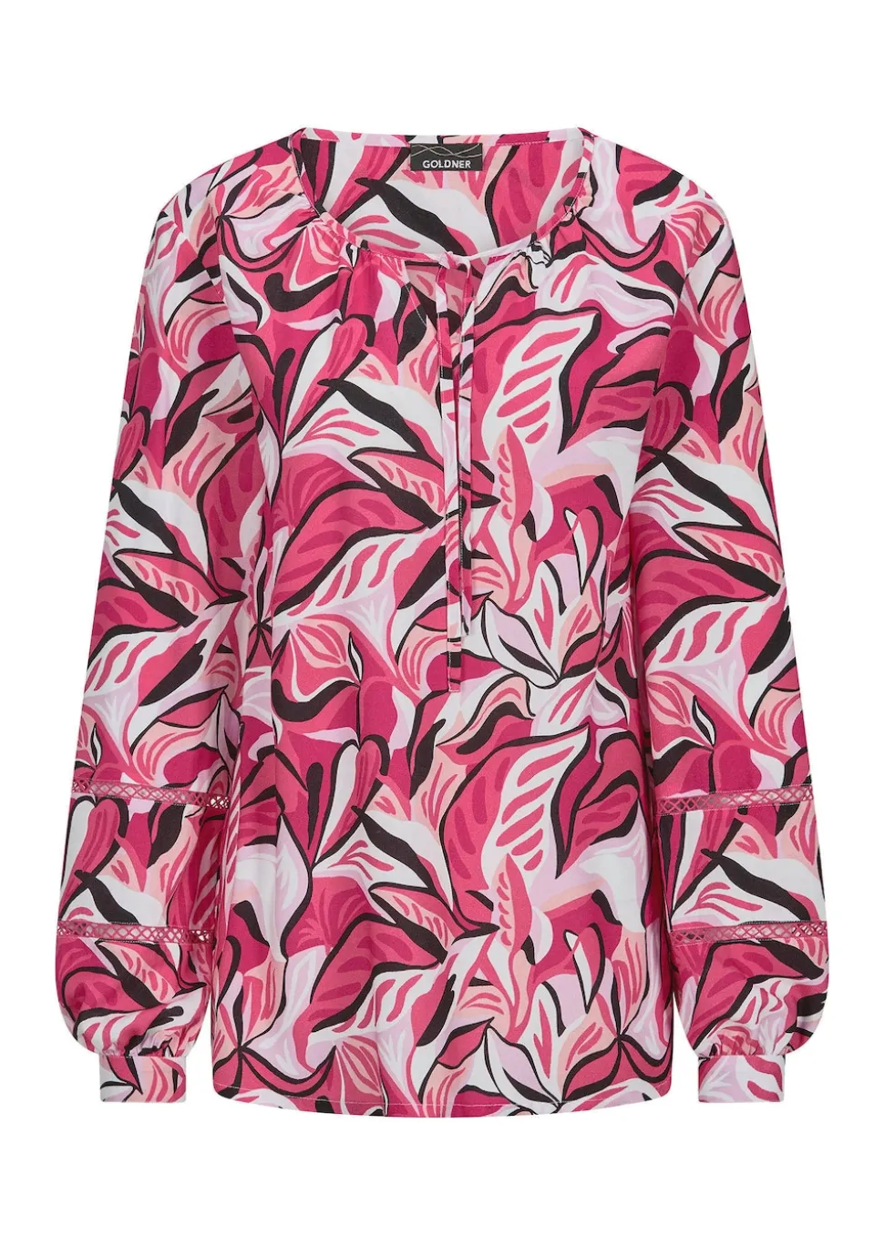 Viskose-Bluse mit Statement-Ärmeln