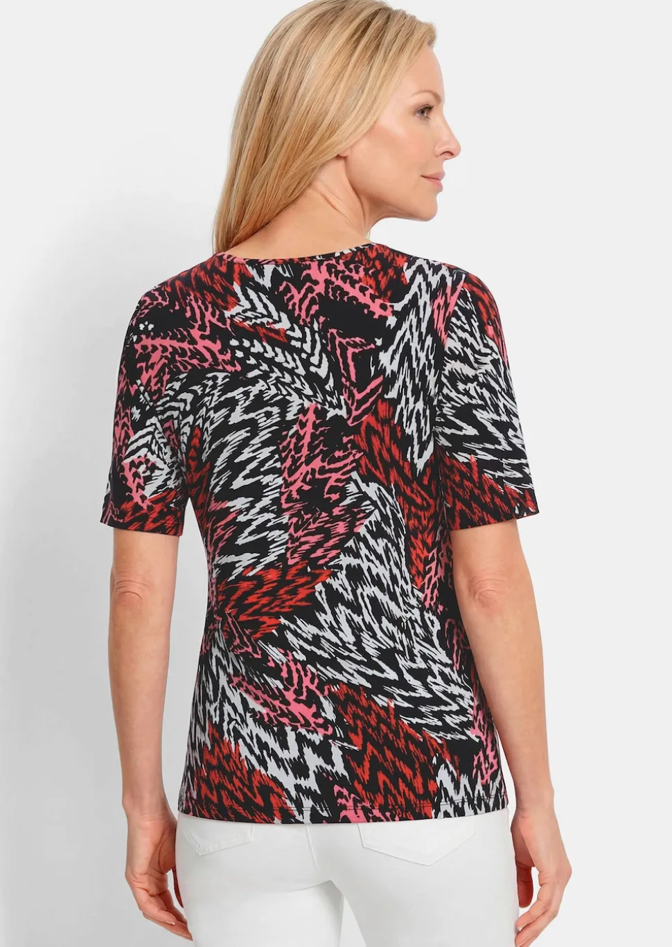 Viskoseshirt in abstrakter Felloptik