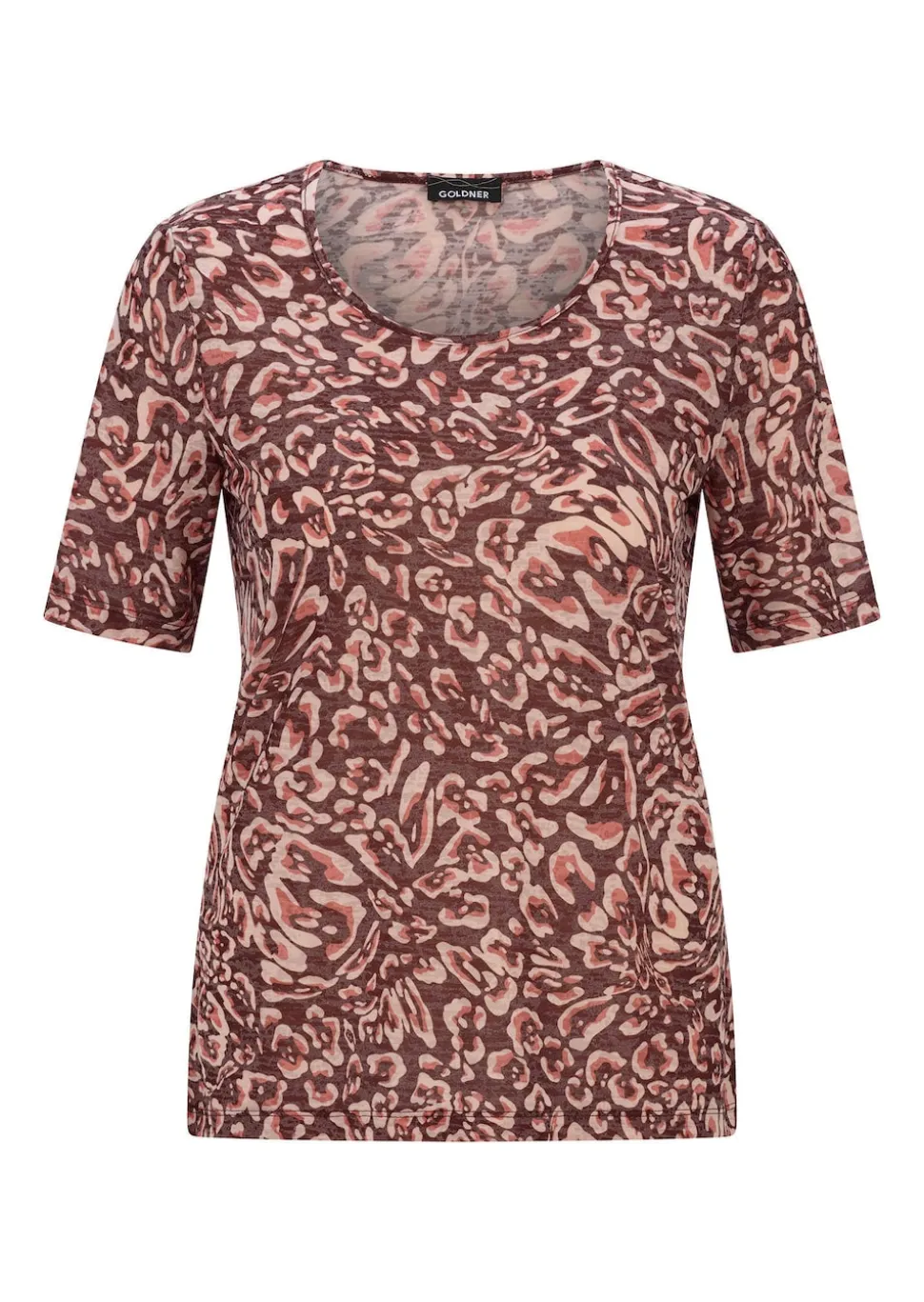 Viskoseshirt mit abstraktem Floraldruck