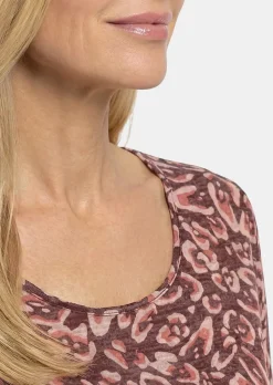 Viskoseshirt mit abstraktem Floraldruck