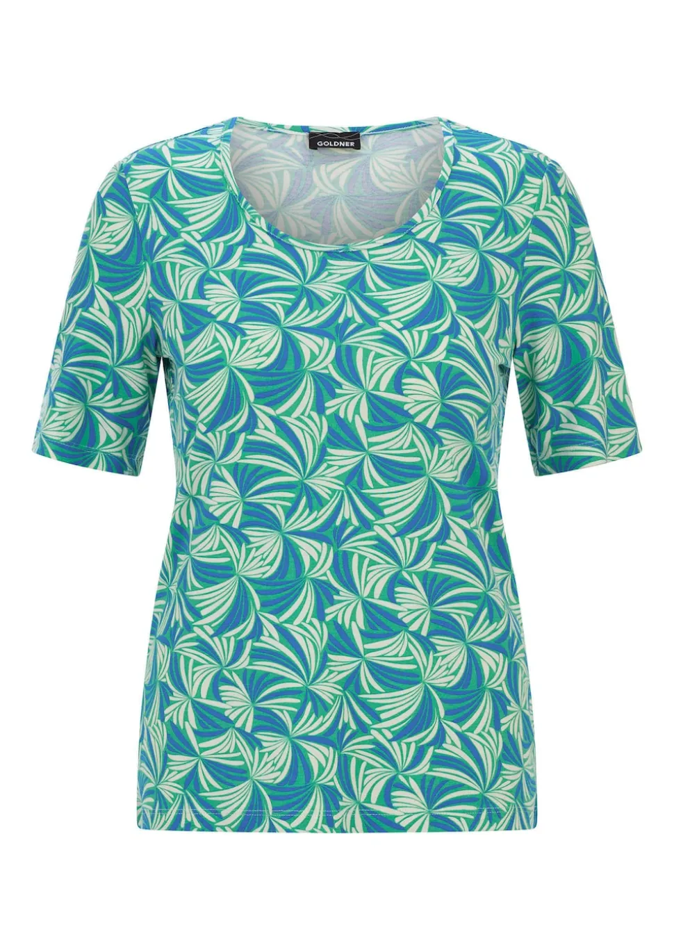 Viskoseshirt mit Blättermuster