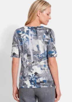 Viskoseshirt mit femininem Paisley-Print