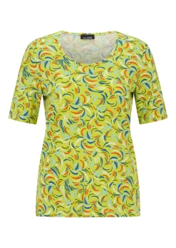 Viskoseshirt mit frischem All-over-Print