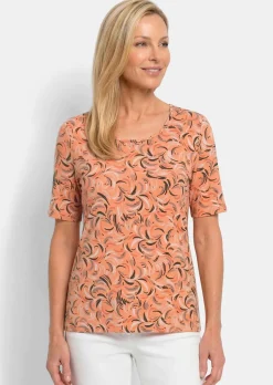 Viskoseshirt mit frischem All-over-Print