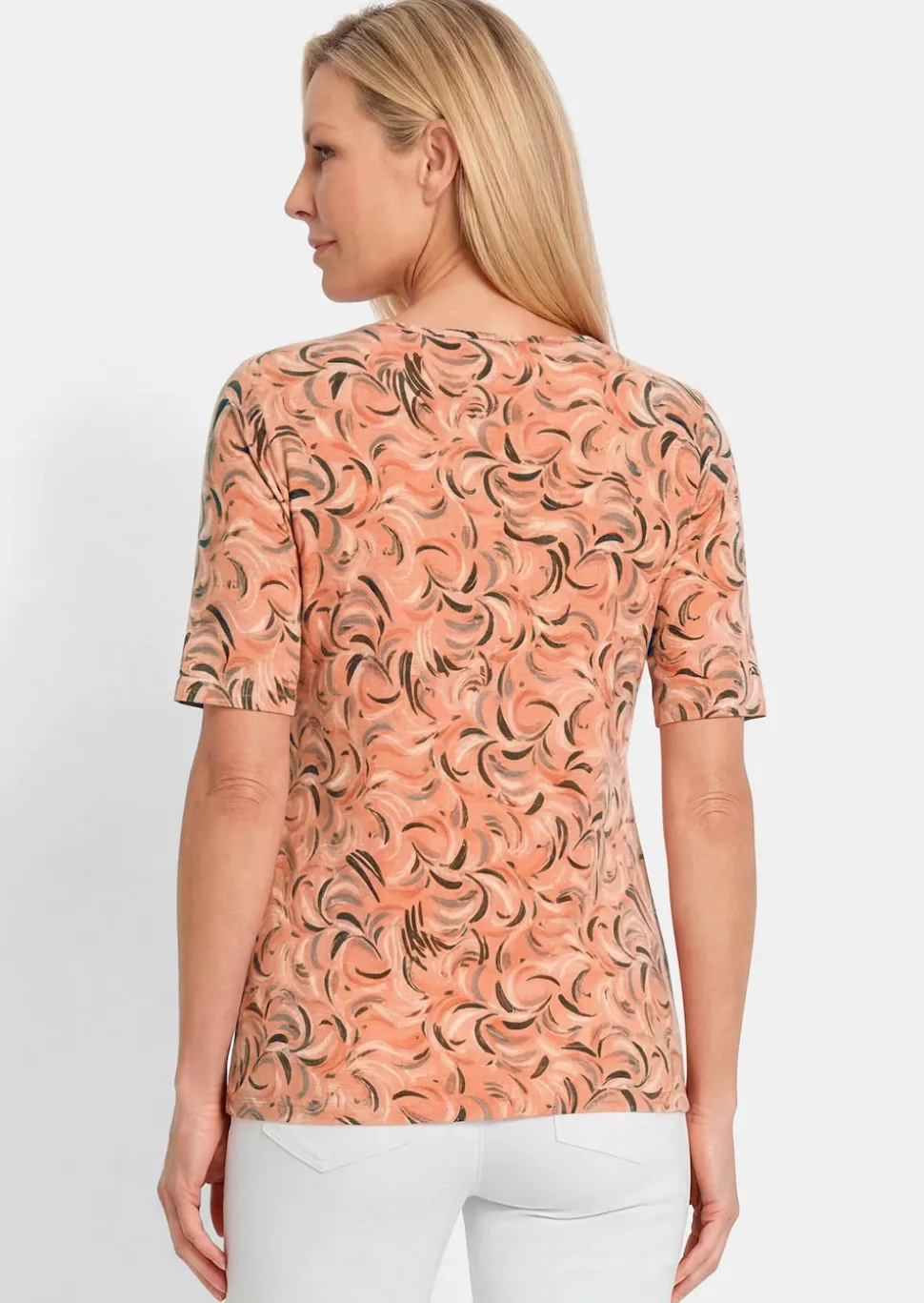 Viskoseshirt mit frischem All-over-Print