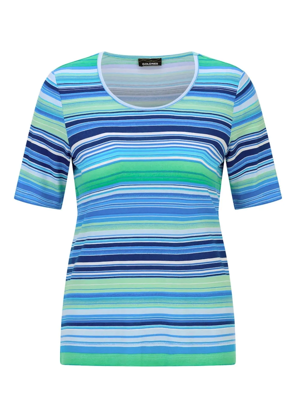 Viskoseshirt mit frischem Streifenmuster