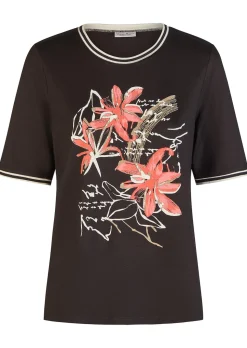 Viskose-Shirt mit Frontmotiv