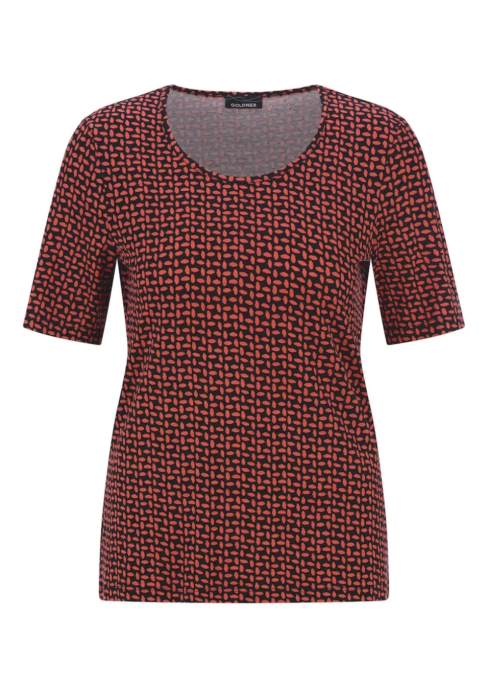 Viskoseshirt mit geometrischem Minimal Print