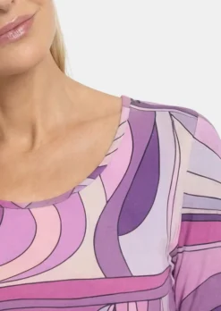 Viskoseshirt mit kunstvollem All-over-Print