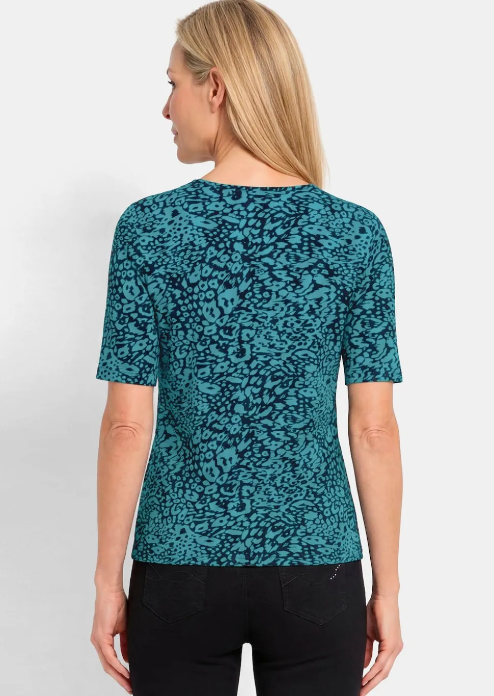 Viskoseshirt mit Leo Print