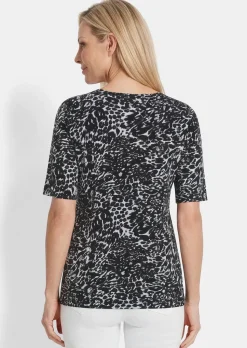 Viskoseshirt mit Leo Print