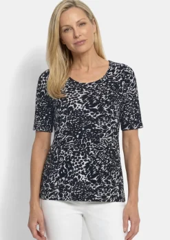 Viskoseshirt mit Leo Print