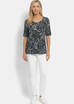 Viskoseshirt mit Leo Print