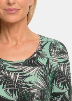 Viskoseshirt mit Palmenprint