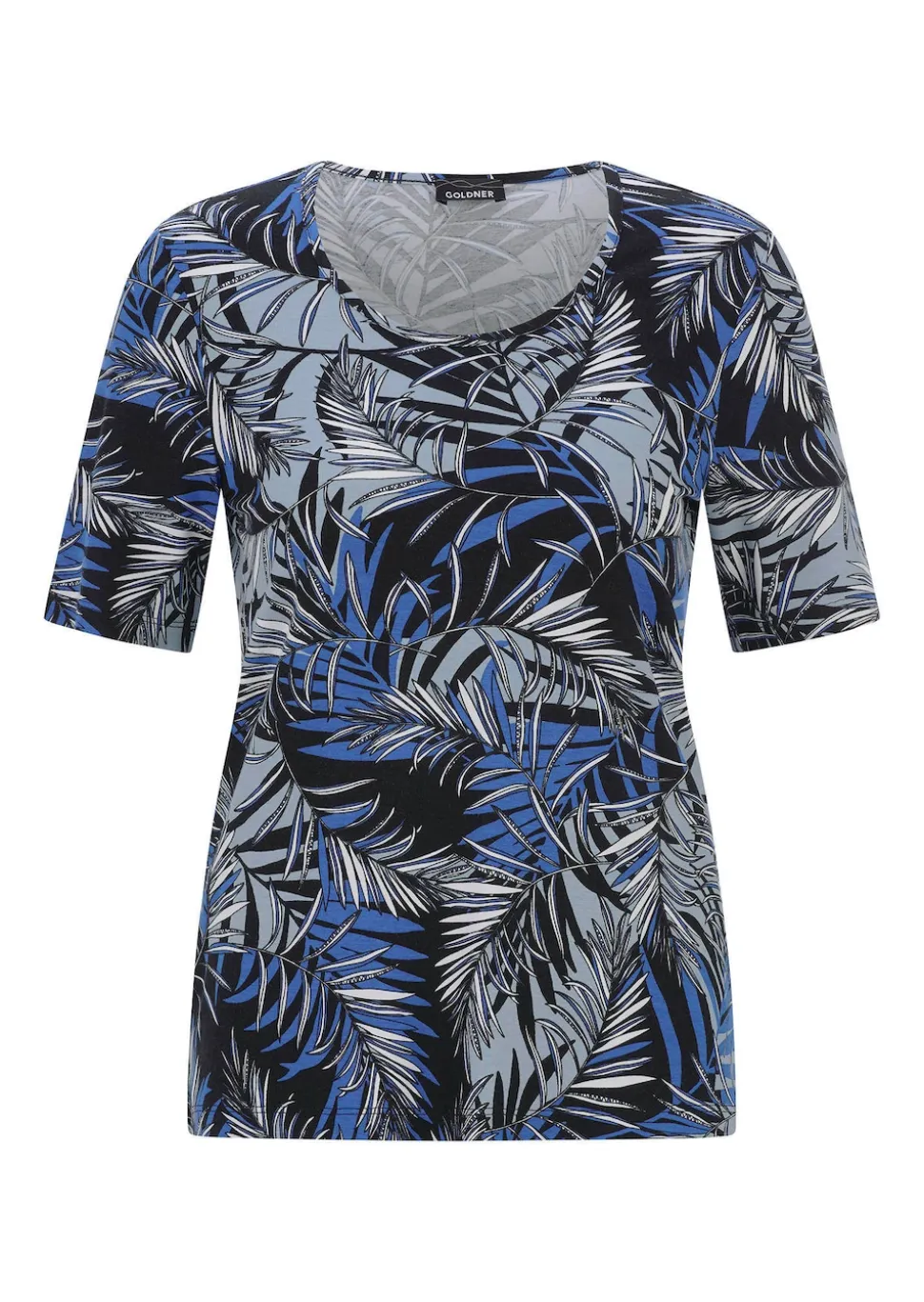Viskoseshirt mit Palmenprint