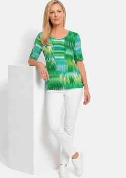 Viskoseshirt mit Zickzackmuster