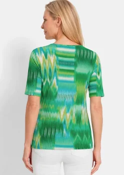 Viskoseshirt mit Zickzackmuster