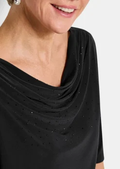 Wasserfallshirt mit Glitzersteinen