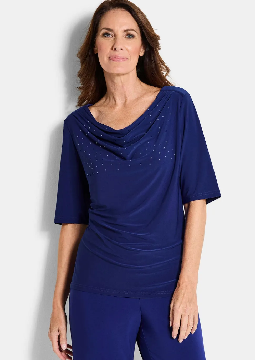 Wasserfallshirt mit Glitzersteinen