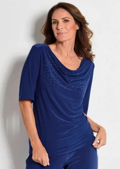 Wasserfallshirt mit Glitzersteinen