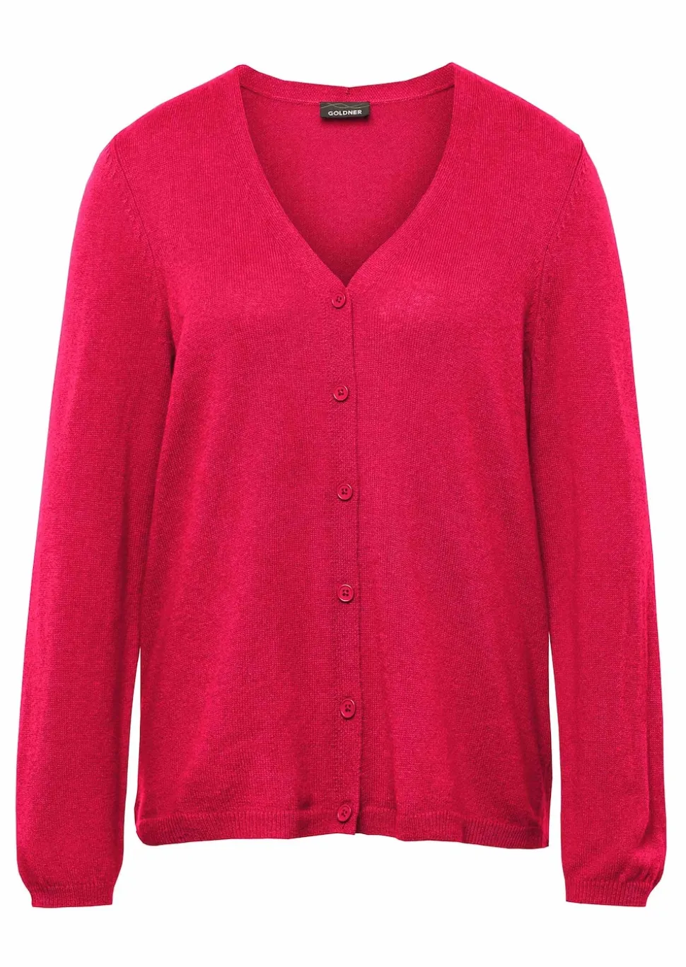 Weiche Kaschmirstrickjacke mit V-Ausschnitt