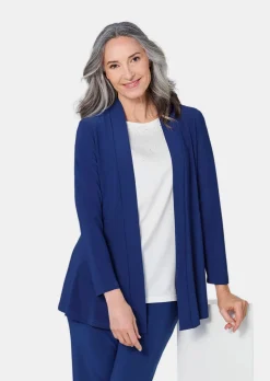 Weich fallende Jersey-Longjacke